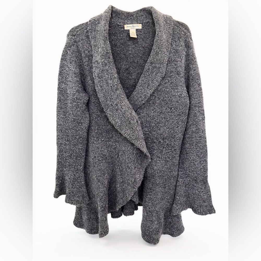 Susan Bristol Gray Women's Cardigan Sweater Size 1X